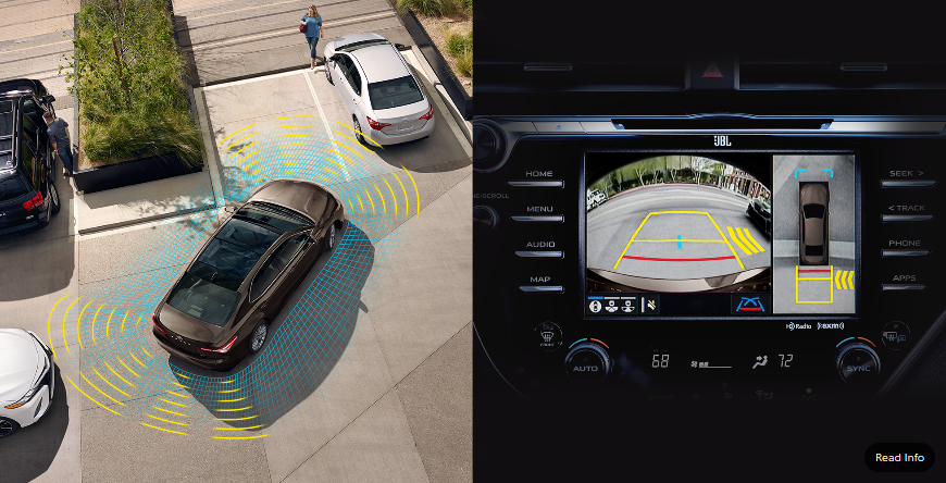 New 2019 Toyota Camry Hybrid Intelligent Clearance Sonar With Rear Cross-Traffic Braking New 2019 Toyota Camry Hybrid Intelligent Clearance Sonar With Rear Cross-Traffic Braking